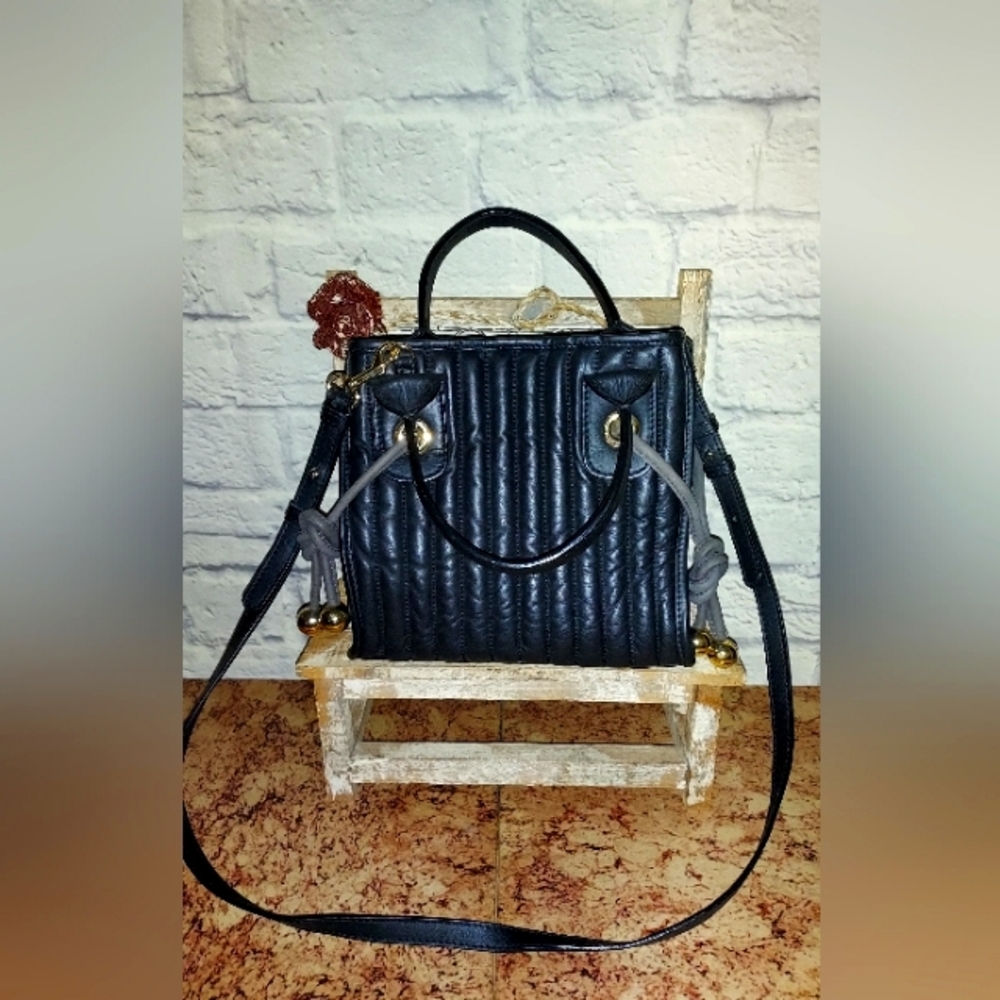 See By Chloe Black & Grey Quilted Leather Handbag